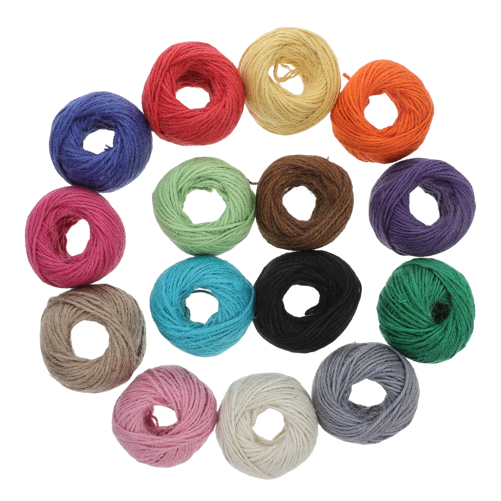 

15Pcs Colored Jute Twine Braided Rope DIY Handwoven Cord for Macrame Knitting Crafts Art Supply Braided Cord Macrame Thread
