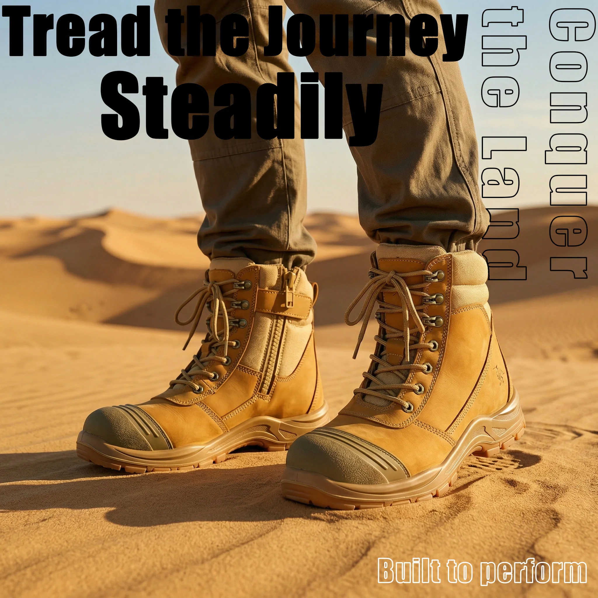 

Men's Safety Work Shoes Anti-impact Steel Toe Top Layer Cowhide Fire Resistant Slip Resistant Wear Resistant Waterproof