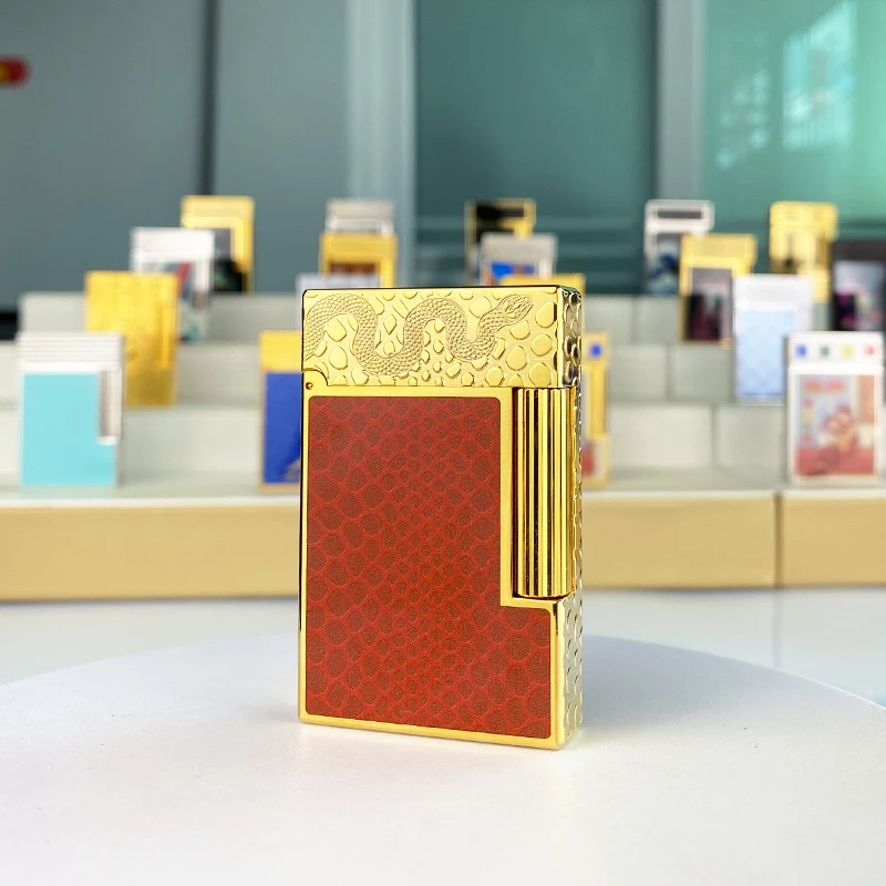 

Langsheng Lighter Pure Copper Customized Gift for Boyfriend High end Steel Sound Grinding Wheel Vintage Genuine Inflatable Light
