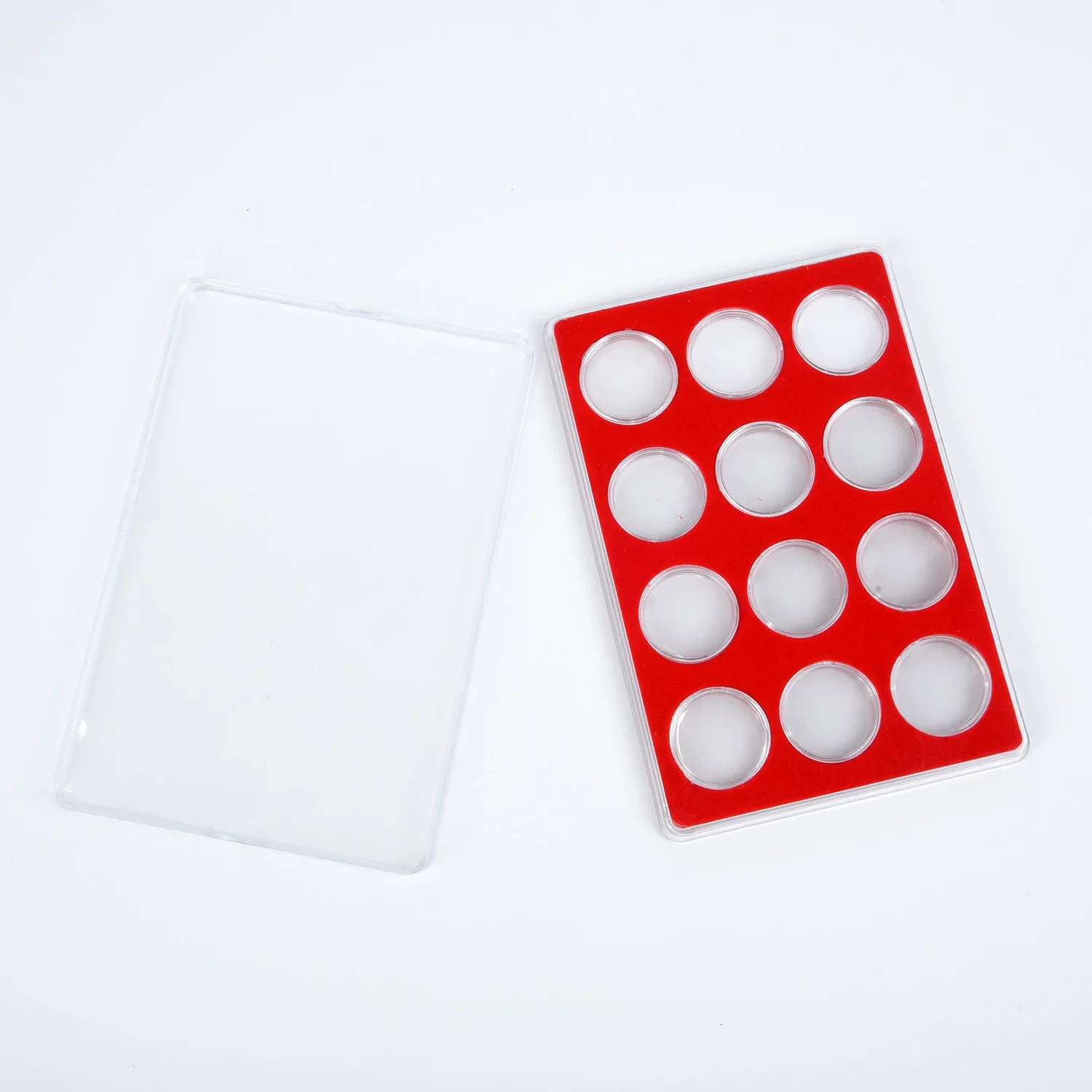 Caja de colección de monedas, contenedor organizador, cápsula redonda, Protector de álbum de dinero, almacenamiento, protección conmemorativa