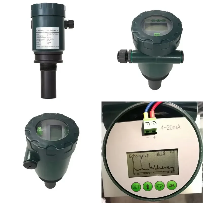 Water Tanks Level Transmitter Ultrasonic Level Sensor for Automatic Water Level Control with Echo Curve for Measurement