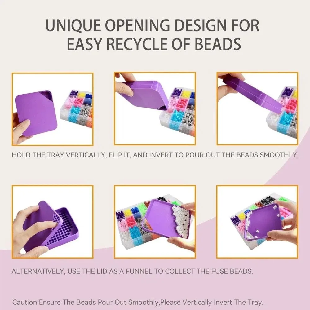 

5mm Fuse Beads Picking Tray High-efficiency Perler Beads Plastic Perler Bean Picking Tray Save Time Molten Bead Sorting Pallet