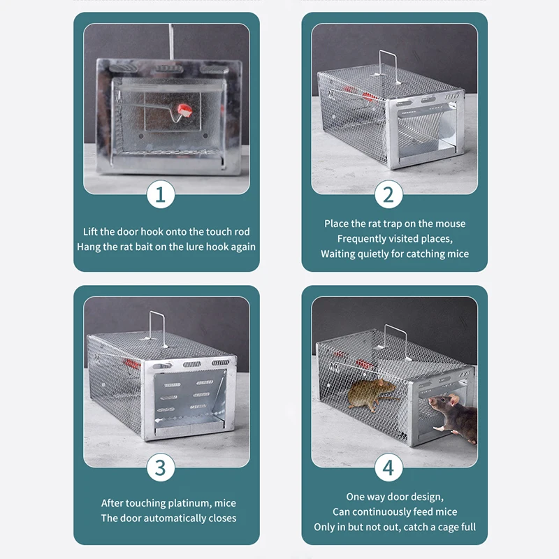 Pułapka na mysz gryzoni z wieloma chwytami pułapka na szczury zwalczanie szkodników w klatce, wszystkie myszy i szczury mogą zmieścić się w myszach