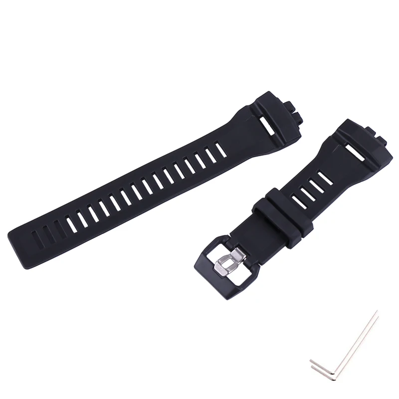 Men's resin watch strap accessories compatible for Casio GBD-200-1A/2/9/GBD-200RD-4 small square watch women's rubber wristband