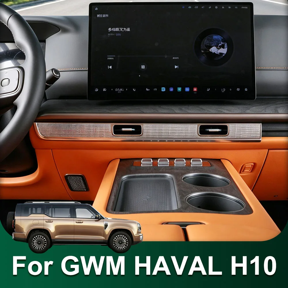 Fit For GWM H10 HAVAL H10 Central Air Conditioning Outlet Mask Automotive Parts Anti Blocking Stainless Steel Decorative Cover