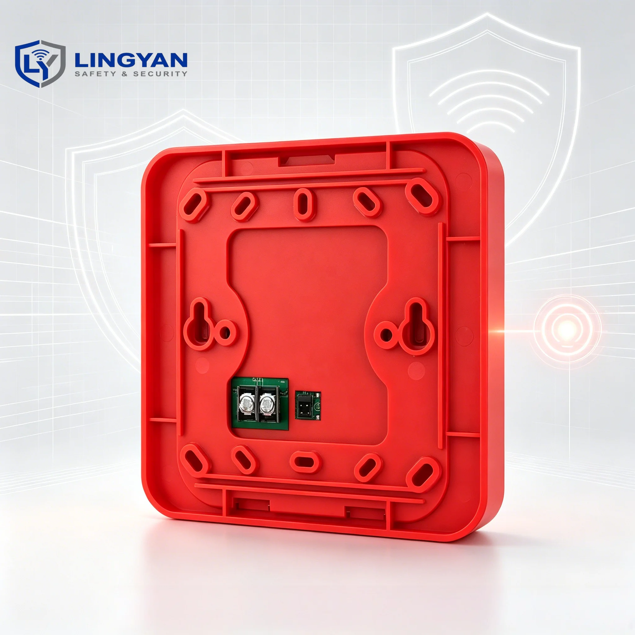 Emergency Sound Light Siren, 3 adjustable tones, 110dB loud sound and 6 LED, DC 9-24V for fire safety monitoring