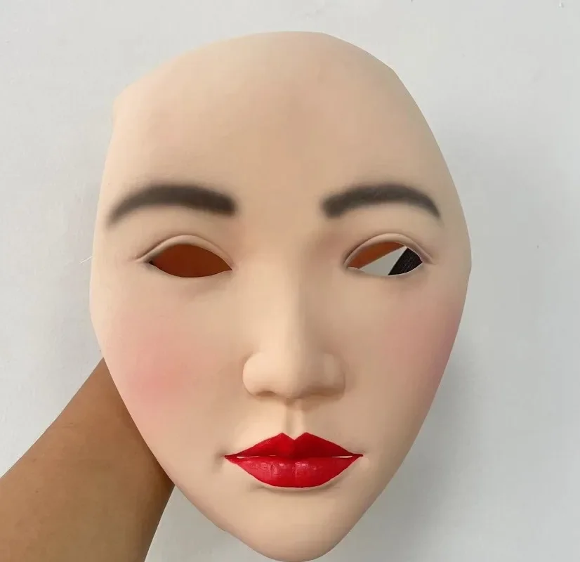Hot Sale Half Face Beauty Latex Mask Halloween Party Cosplay Accessory for Women