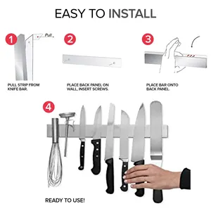 Destek bıçak, paslanmaz çelik bıçak standı manyetik ped duvar rafı depolama bıçaklar, mutfak aletleri, organize En çok satılan 12, picanheira bıçağı-no. 2