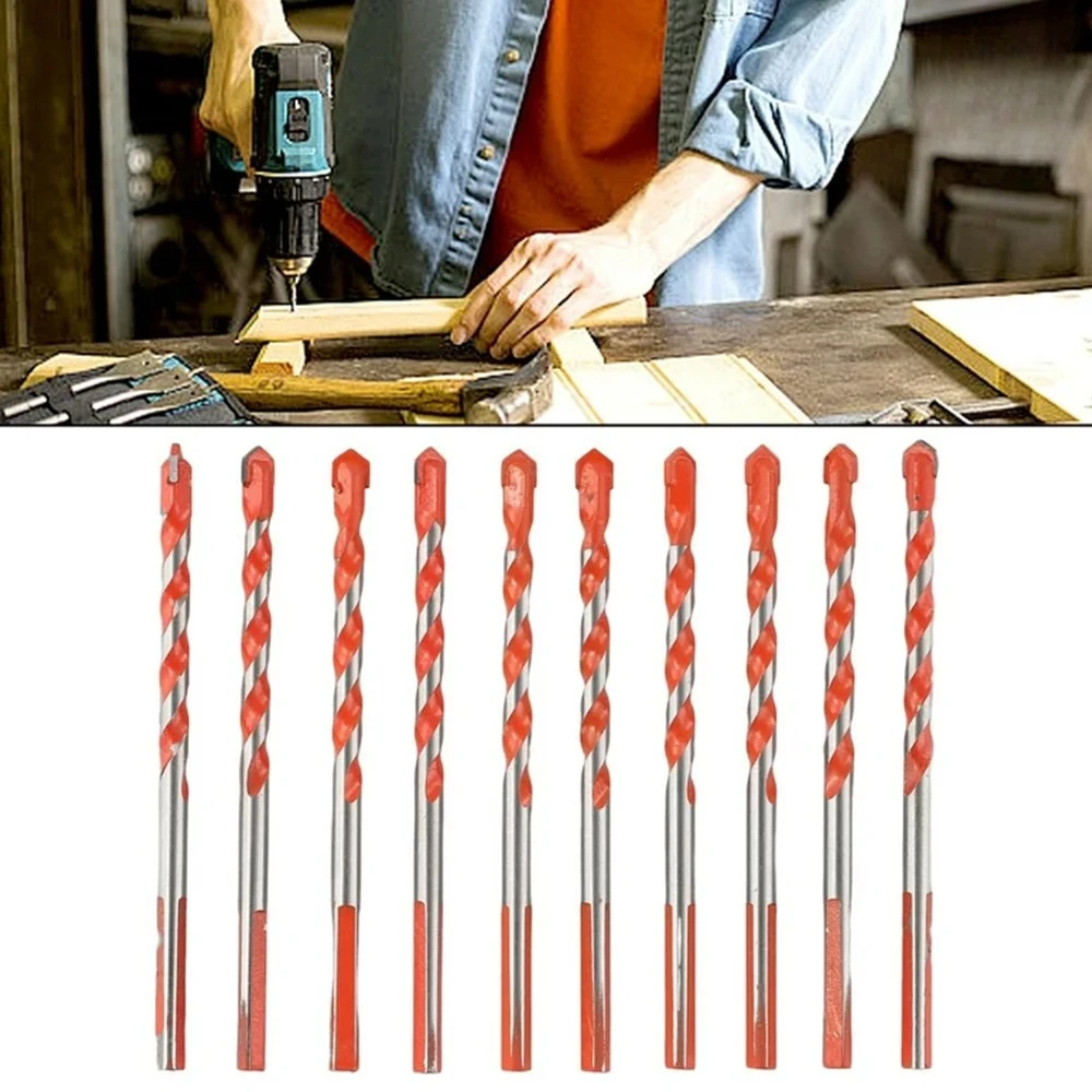 Kit com 7 Brocas de Metal Duro para Concreto, Madeira e Aço, Perfuração de Precisão na Construção