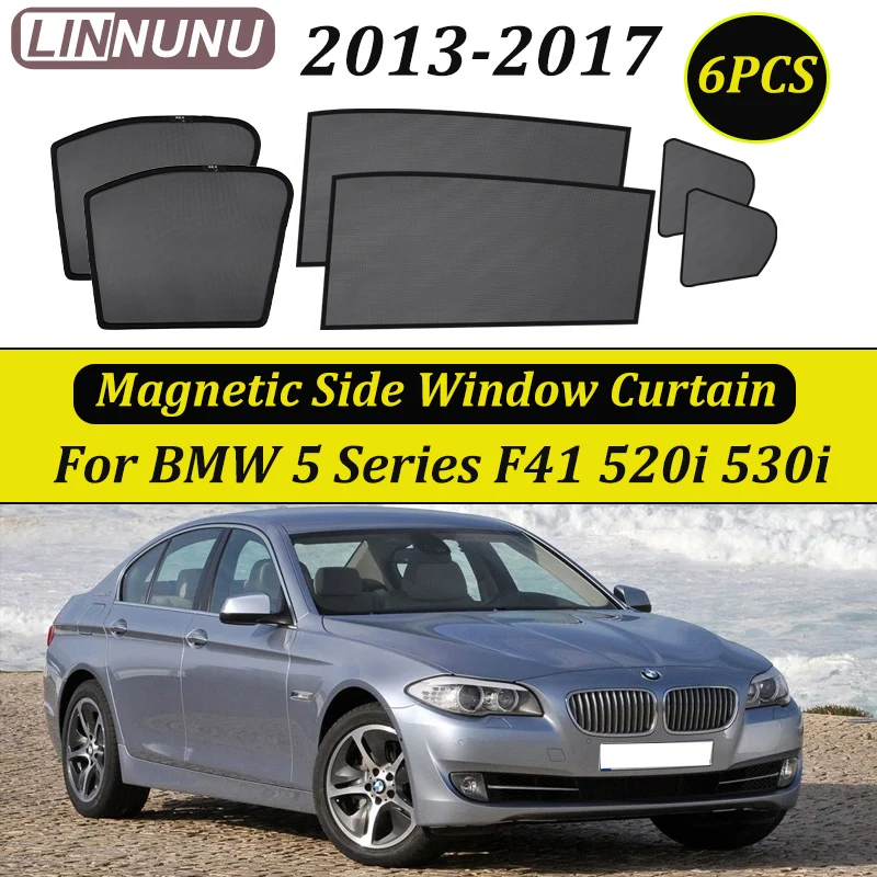 

LINNUNU для BMW 5 серии F41 2013-2017 520li 523li 528Li 530li магнитный автомобильный солнцезащитный козырек, занавеска на лобовое стекло, солнцезащитный козырек на боковое окно