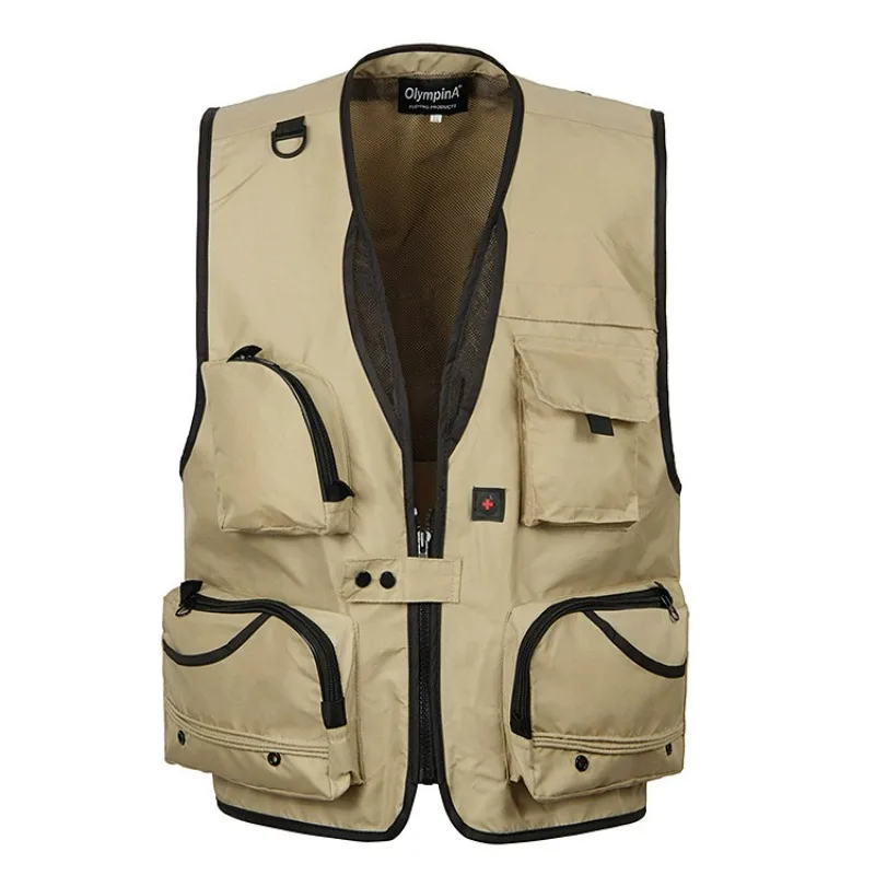 

Multi Pocket New Men's Tactical Hiking Fishing Vest Detachable Mesh Workwear Men's Photography Suit Sleeveless Jacket Tool Vest