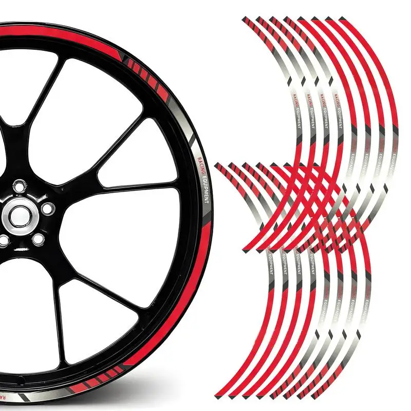 

Motorcycle Car Styling Strips Reflective Motocross Bike Wheel Stickers and Decals 17/18 Inch Reflective Rim Tape