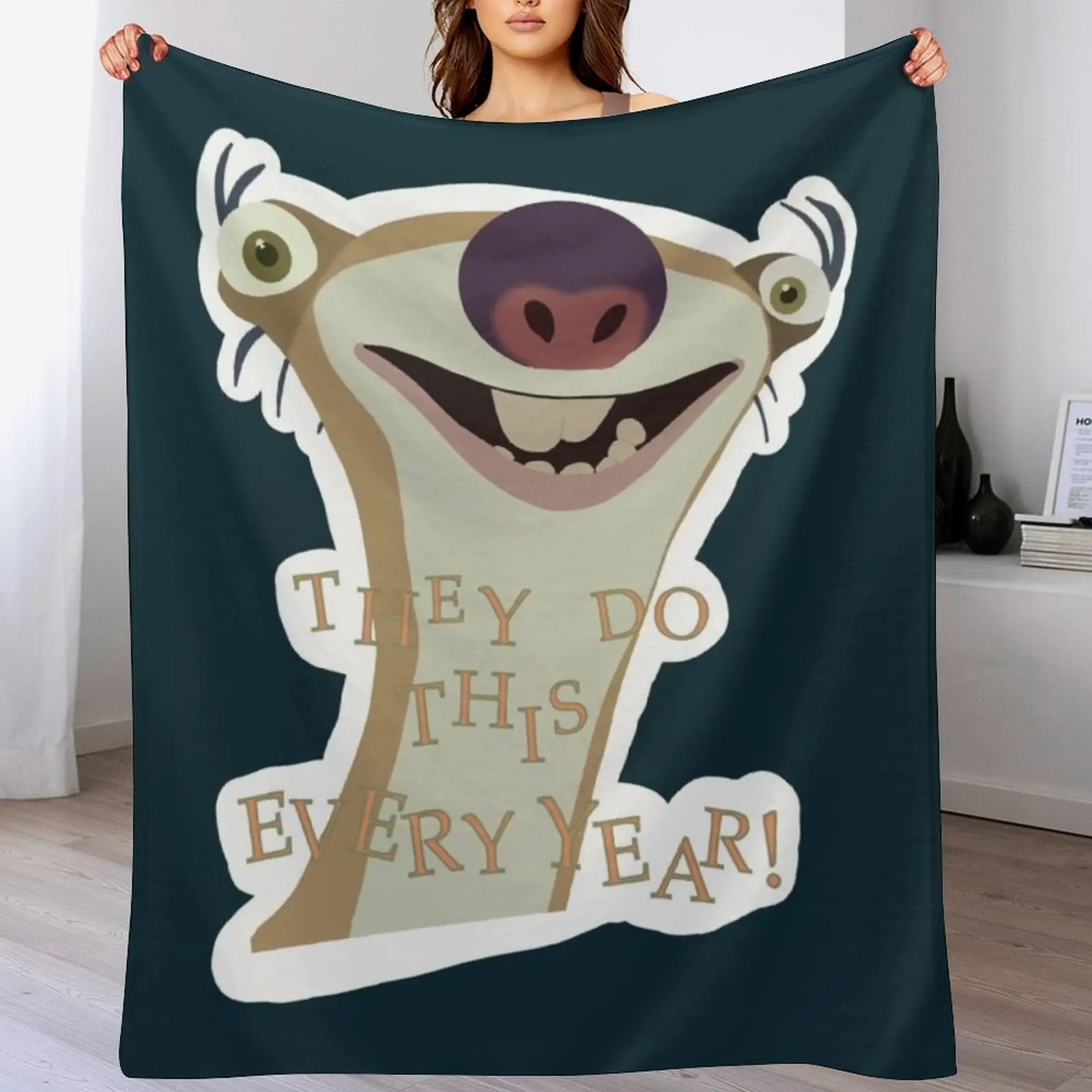 

Sid the Sloth34 Throw Blanket Blankets For Baby Multi-Purpose Quilt cosplay anime Blankets