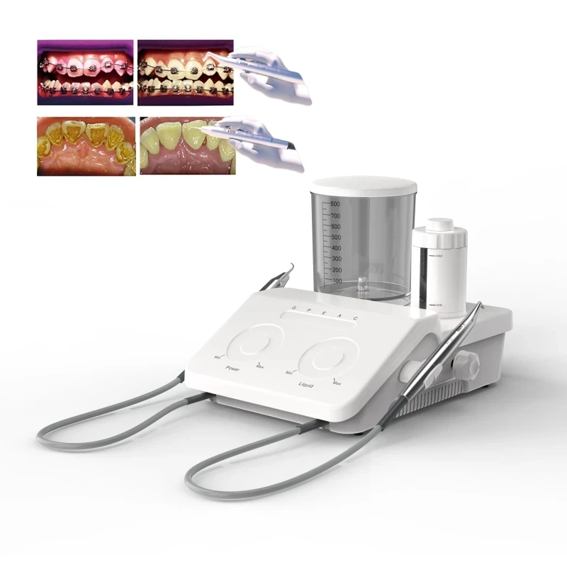 VRN DQ-40 Dental Ultrasonic Scaler And Air Prophy 2 In 1 Ultrasonic Periodontal Therapy Treatment Device System