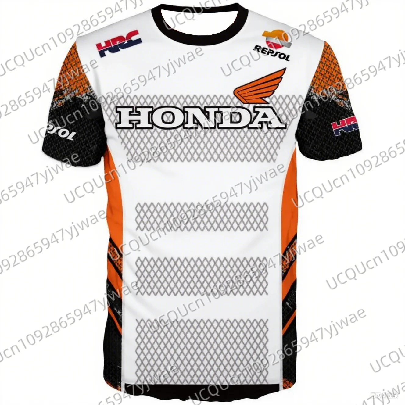 Men's Summer Honda Racing T-shirt Quick Dry Motorcycle Biker Short Sleeve Lightweight Breathable Sportswear for Outdoor Riding