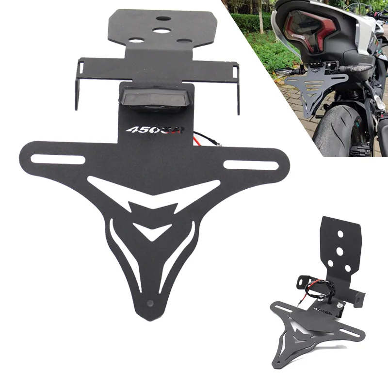 For CFMOTO 450SR Motorcycle Rear License Plate Holder Bracket Mount Accessories Fender clear