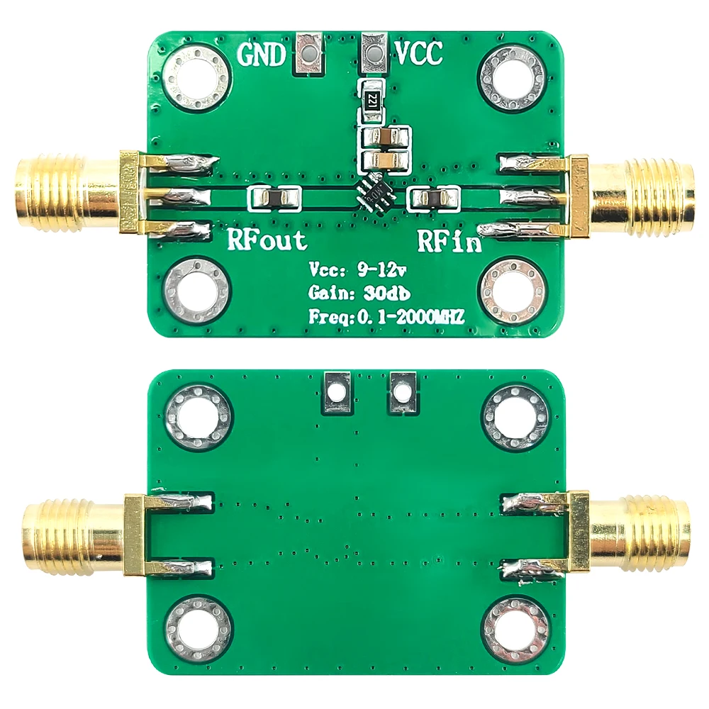 0.1–2000MHz 30dB High Gain RF Wideband Signal Amplifier Low-Noise Amplifier Development Board Module