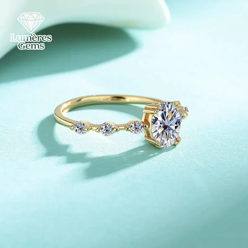 LumièRe Gems 100% 18K Yellow Gold Ring With Morganite (Certificate Included), Luxurious Engagement Ring, Gift Of Cultured Diamon