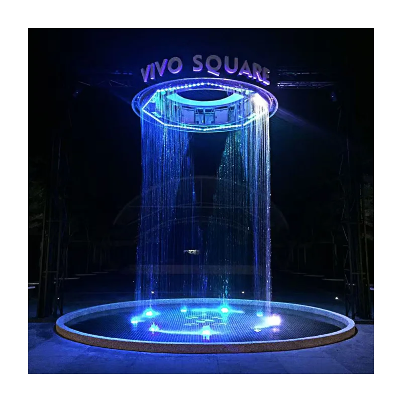 custom.New Design Curtain Stainless Steel Fountain Sale Dancing Fountain Feature Outdoor