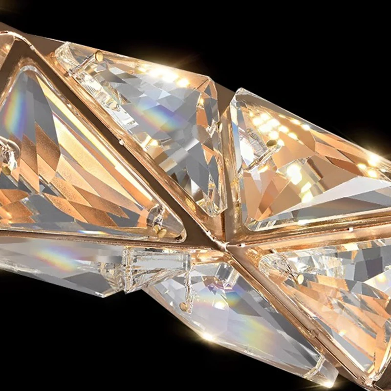 أضواء قلادة لتزيين المنزل، ثريا غرفة المعيشة الكريستالية الفاخرة، مصباح قلادة لغرفة الطعام، ضوء السقف، إضاءة داخلية #3