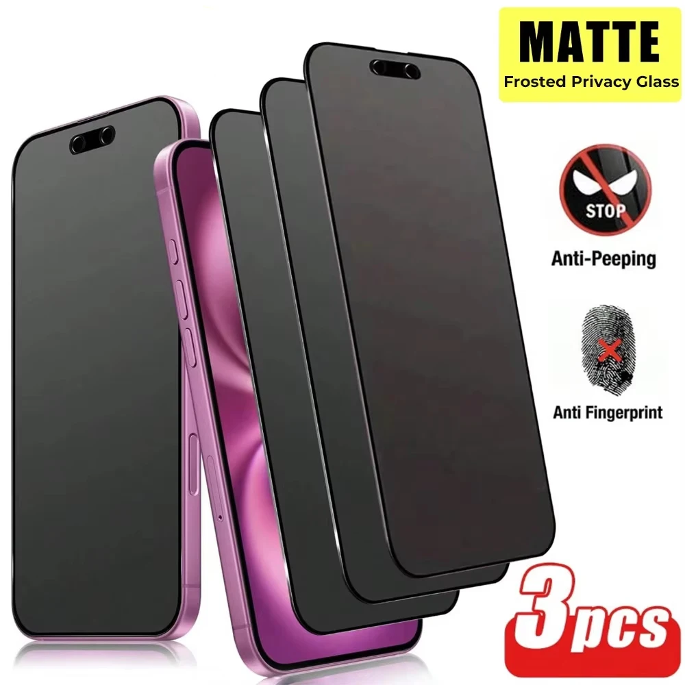 1-3 Stück Matte Blickschutzfolien für iPhone 18 Pro Max 17 Pro 17 Air 16 14 15 13 11 12 7 8 Plus X XR XS SE2 Keramikfolie