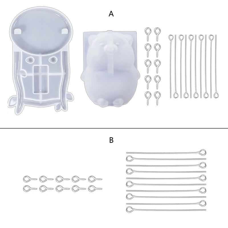 Swing Pig Silicone Mold Piggy Resin Mold for Epoxy Casting Swing Pig Mold Supply