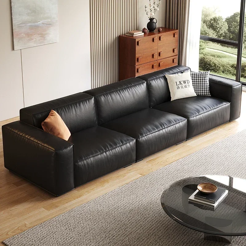 Room Decor Leather Living Room Sofas Filling Relaxing Cute Comfortable Living Room Sofas Large Size Divano Balcony Furniture