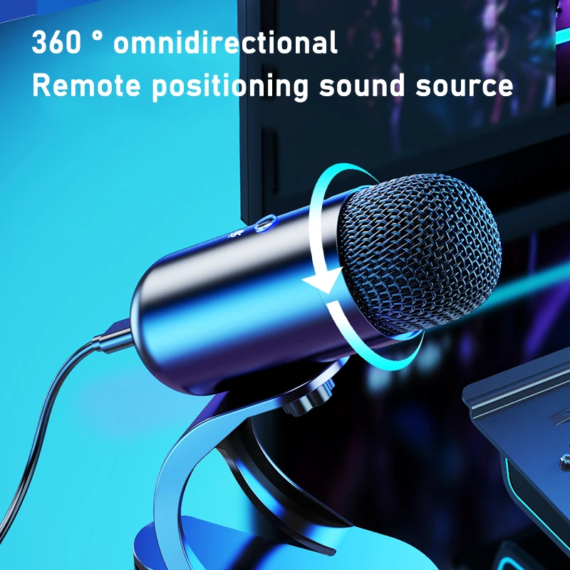 Zezzio K6 Computer Desktop Microphone Portable Conference Teaching Microphone PC Mac USB Computer Desktop Microphone