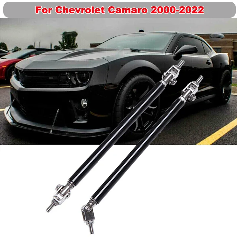 For Chevrolet Camaro 2000-2022 Front Bumper Lip Splitter Strut Rods Ties Support Bars Adjustable Spoiler Decor Car Accessoires 