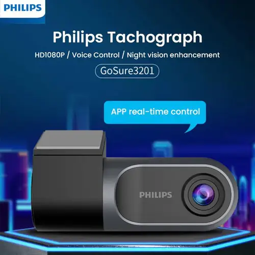 Imagen 2 del producto Philips frente WiFi coche 1080P HD controlador grabadora de vídeo USB coche DVR cámara grabación en bucle GoSure GS3201