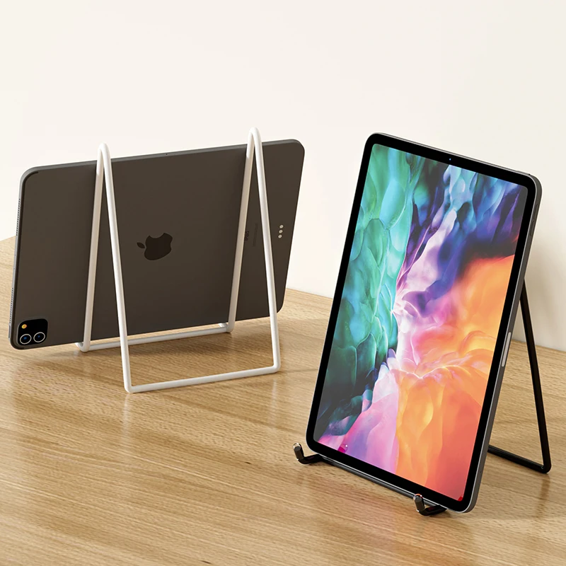 

Heavy Duty Metal Tablet Phone Stand Desk Holder Lazy Bracket Universal iPad Support Foldable Stable Base for Digital Accessories