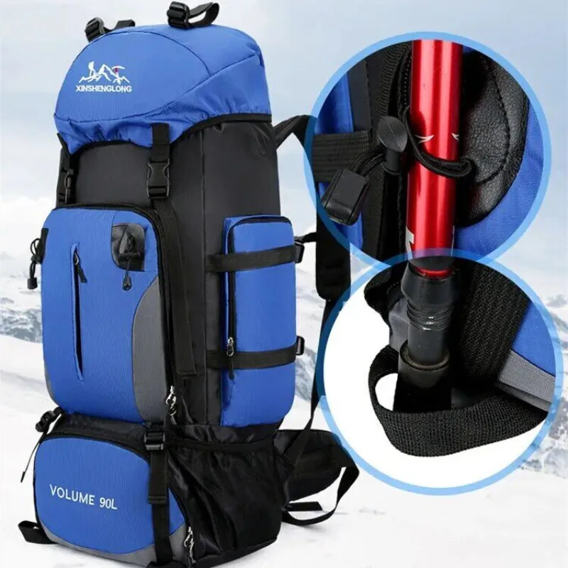 

Outdoor 90L Rucksack Travel Luggage Bag Hiking Mountaineering Camping Backpack