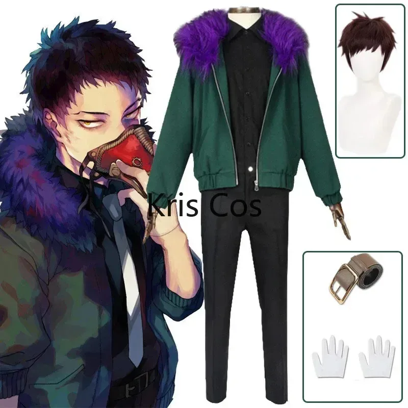XT8Chisaki Kai Overhaul أزياء تنكرية أنيمي الزي Boku No My Hero Academia هالوين الكبار سترة قميص السراويل شعر مستعار البدلة F @ XT6!