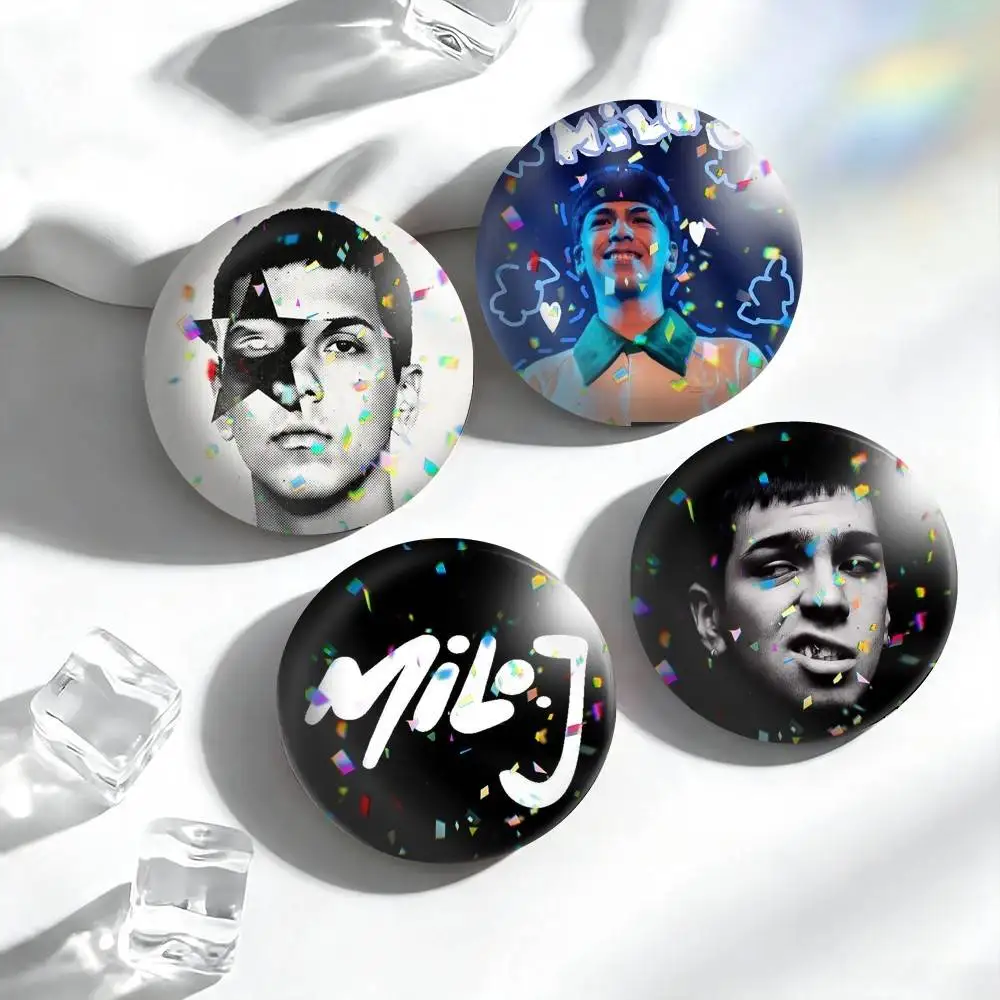 F-Famous Argentine Rapper Milo J  25 32 44 58 75mm Badges Personalized Round Brooches Pins Accessory Gift