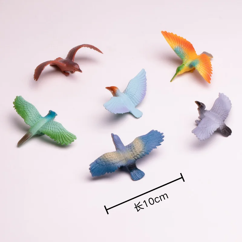 Simulation Animal Poultry Birds Cognitive Model Plastic Handicraft Miniatures School Teaching Tool Home Decoration Toy 12pc/lot