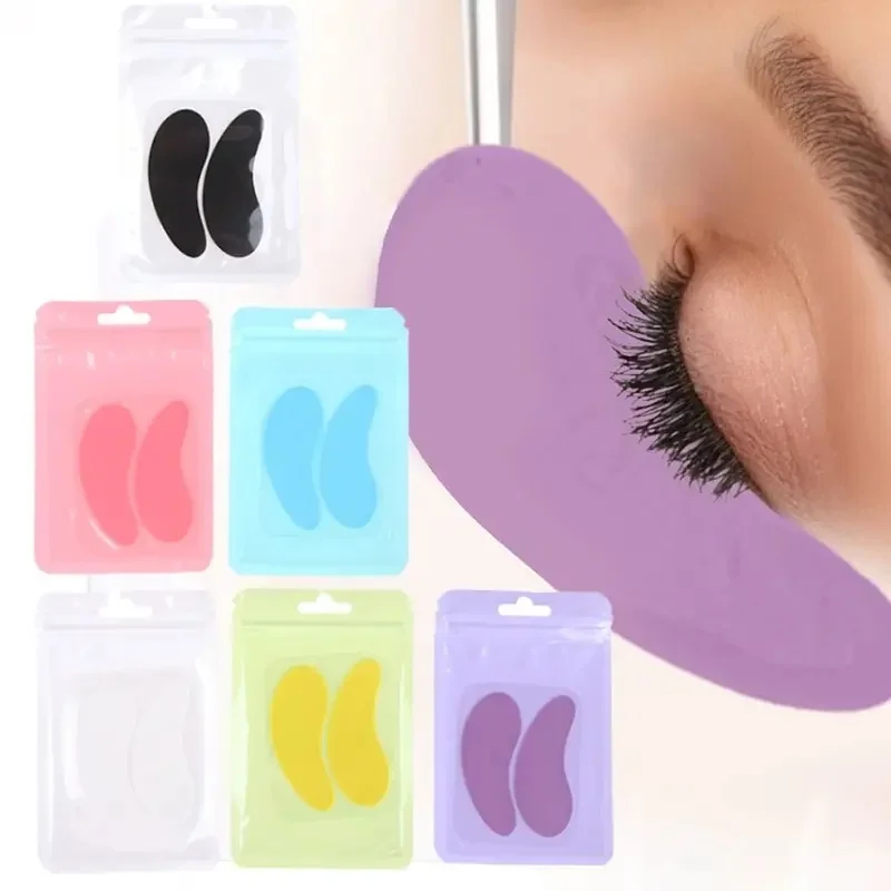 1-5Pair New Reusable  Eye Pads Silicone Stripe Lash Lift Eyelash Extension Hydrogel Patches Under Eye Gel Patch Makeup Tool