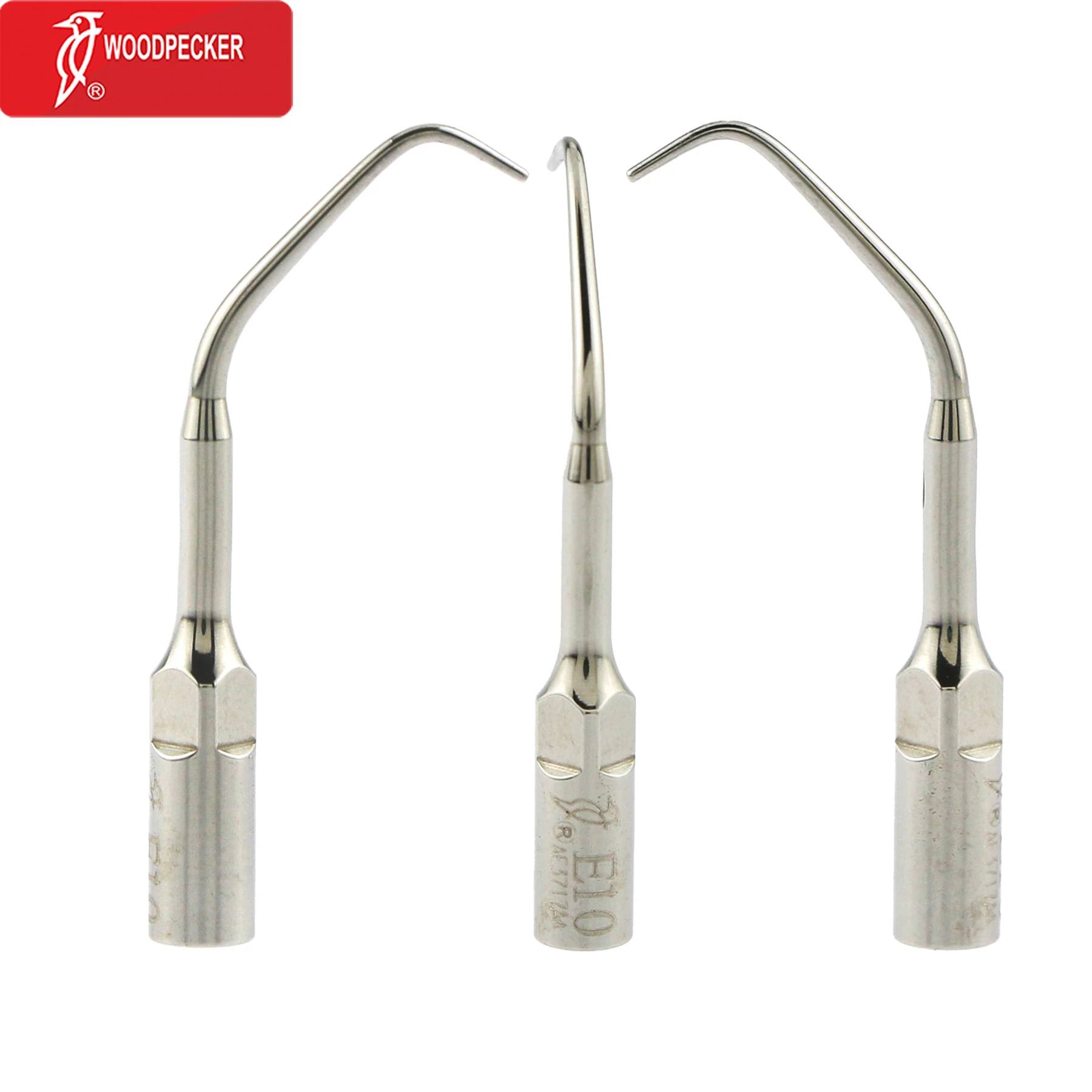 

WOODPECKER Dental Ultrasonic Piezo Diamond Coated Scaler Tips E10 fits EMS Woodpecker Handpiece