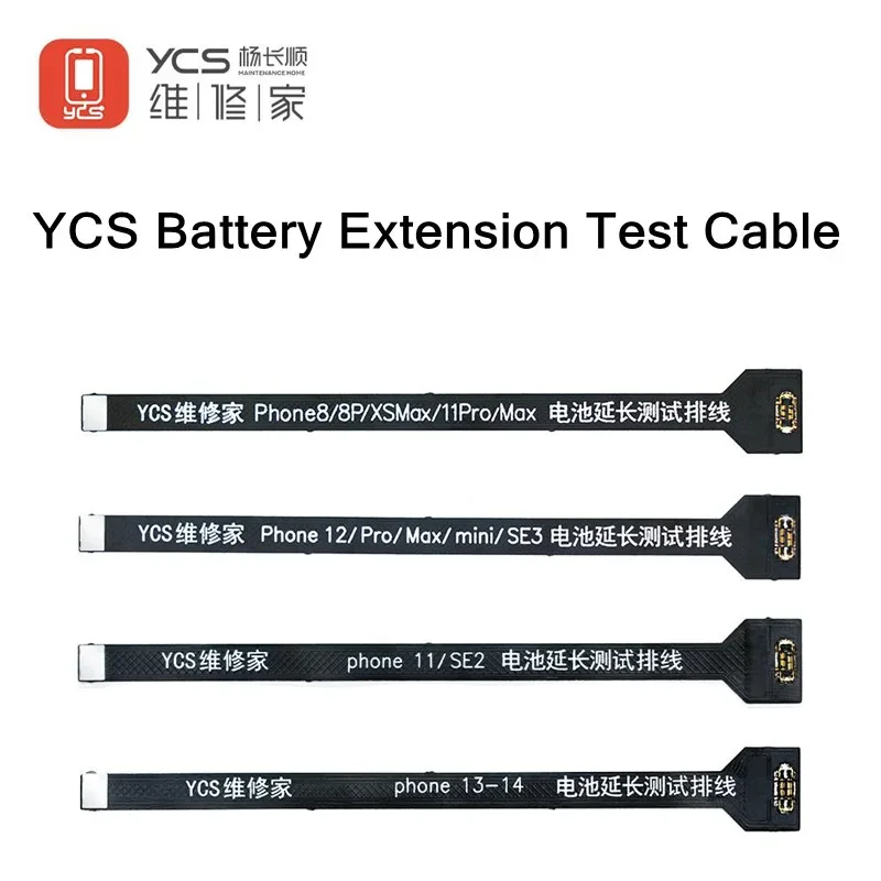 YCS Battery Extension Test Flex For 8 X XR XS 11 12 13 14 Pro Max Plus SE2 SE3 Battery Repair Test Connecting Line