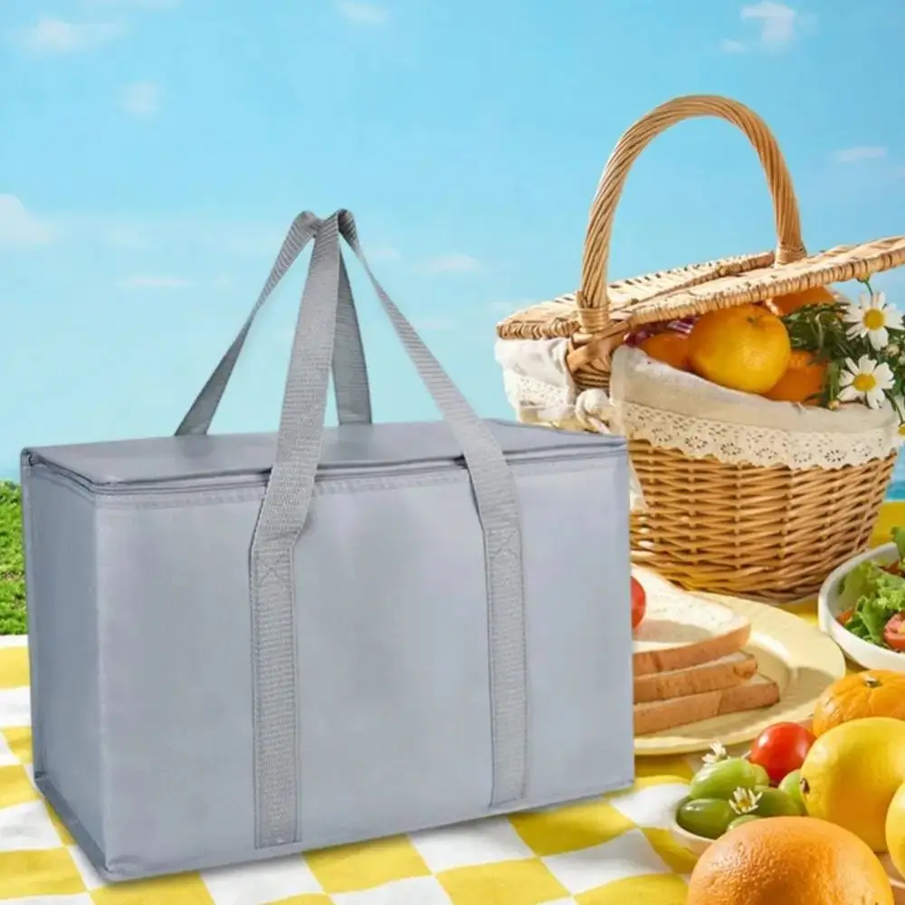 

Tin Foil Insulated Grocery Bags Extra Large Waterproof Insulated Cooler Cool Bag Foldable Lightweight