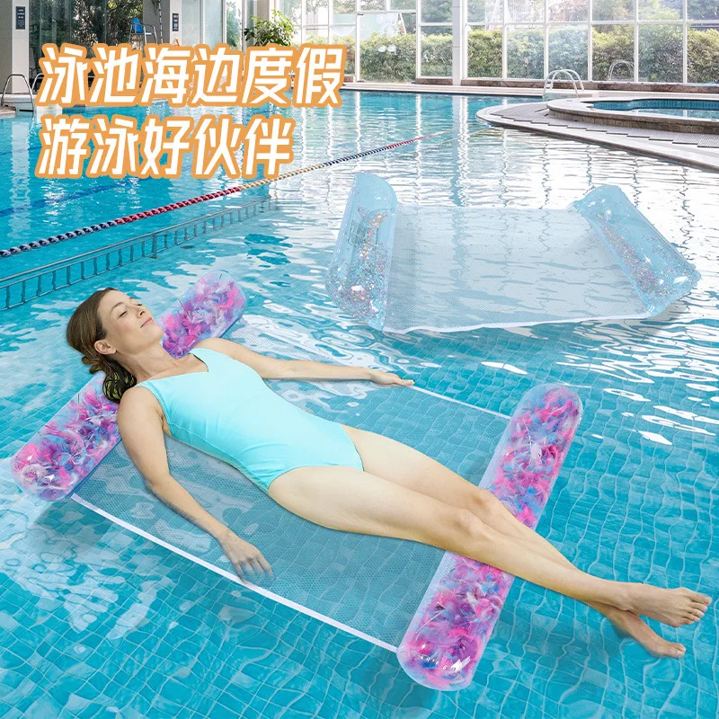 Pool Rafts Inflatable Ride-ons Play Water Fun Fold PVC Sofa Inflate Lounge Chair Floating Summer Swimming Seaside Beach 120cm