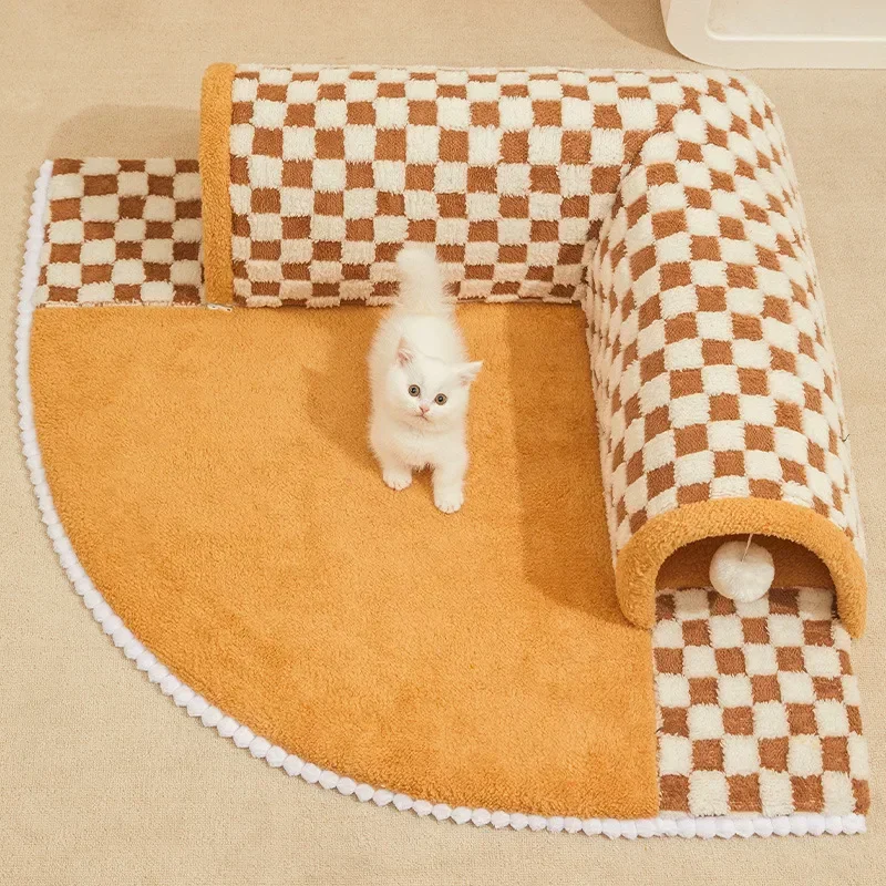 Tunnel Cat Nest Four Seasons Can Be Used Removable Easy To Clean Hiding House Closed L Channel Fall Winter Models Cats Pads