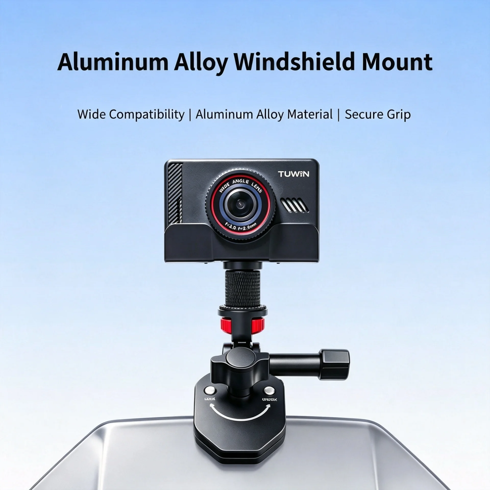 Motorcycle Windshield Clamp Mount Holder Action Camera Bracket POV Shooting Accessory for Tuying Ride5 Sports Video Camera