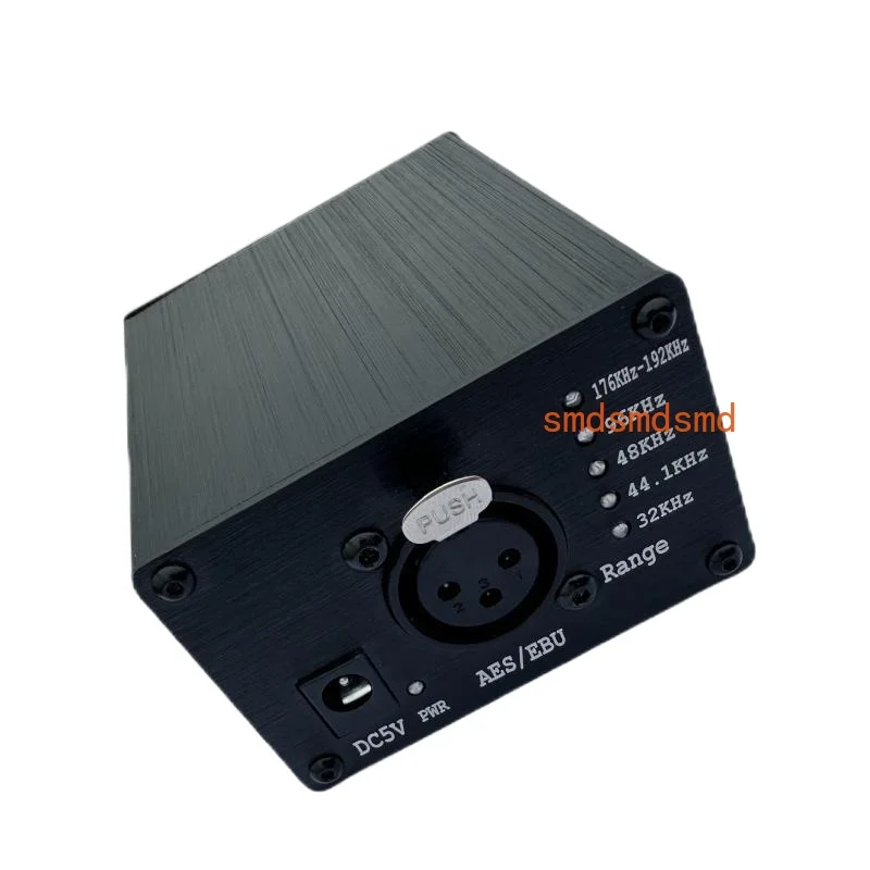 AES/EBU Digital to Analog Stereo Audio Decoder Supports Sampling Rate 32-192K LED Frequency Automatic