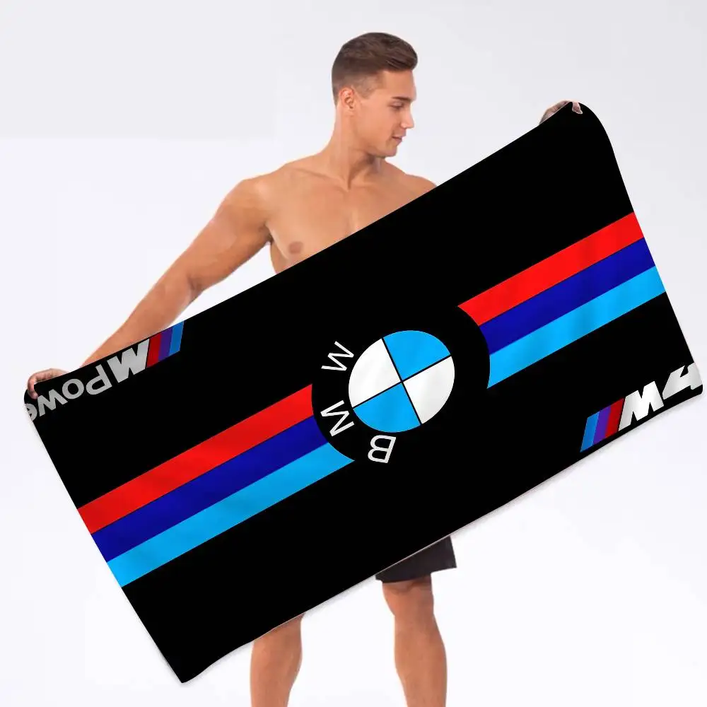 Car B-BMW Badetuch aus Mikrofaser, weich, wasserabsorbierend, atmungsaktiv, für Mädchen und Kinder, dekoratives Cartoon-Strandtuch – Detail 4