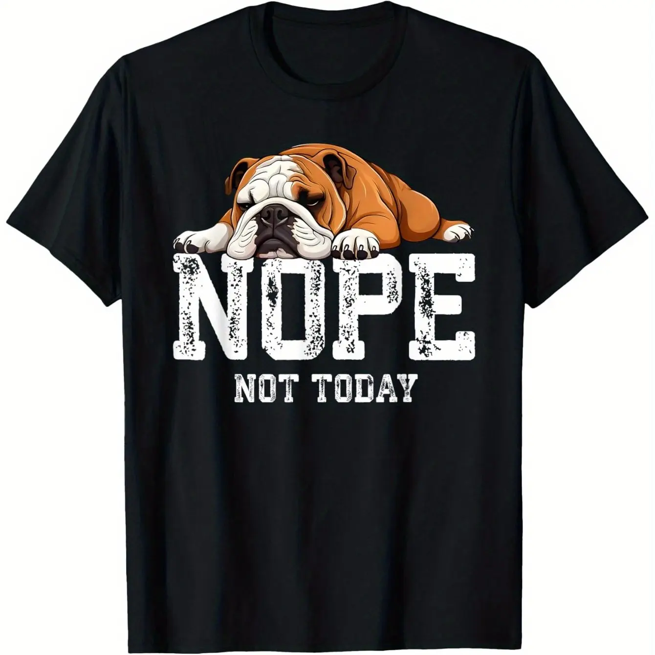 Bulldog Graphic Print Summer Autumn Winter Men's and Women's Short Sleeved T-shirts Casual Loose Outdoor Street Fashion