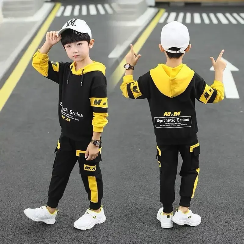 Spring Autumn Teen Boys Clothing Sets Fashion Hoodie Jackets Pants Sports Childrens Clothes Kids Tracksuit 5 6 8 10 12 Years