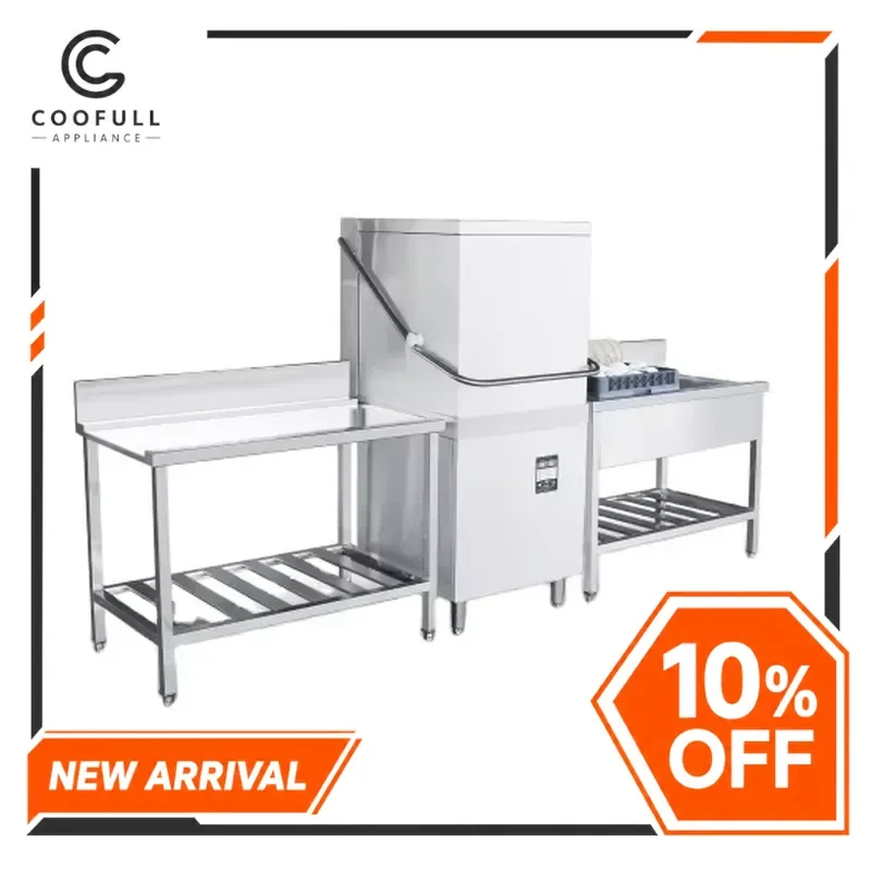 Commercial Electric Dishwasher Machine Smart Auto Dishwashing Equipment for Restaurant Kitchen Heavy Duty Stainless Steel