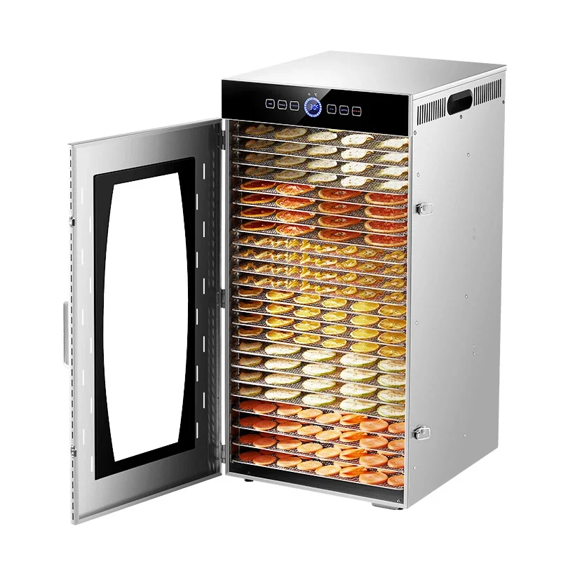 2026 Commercial Industrial Stainless Steel Food Dryer 24 Trays Fruit Vegetable Meat Dehydrator Drying Function