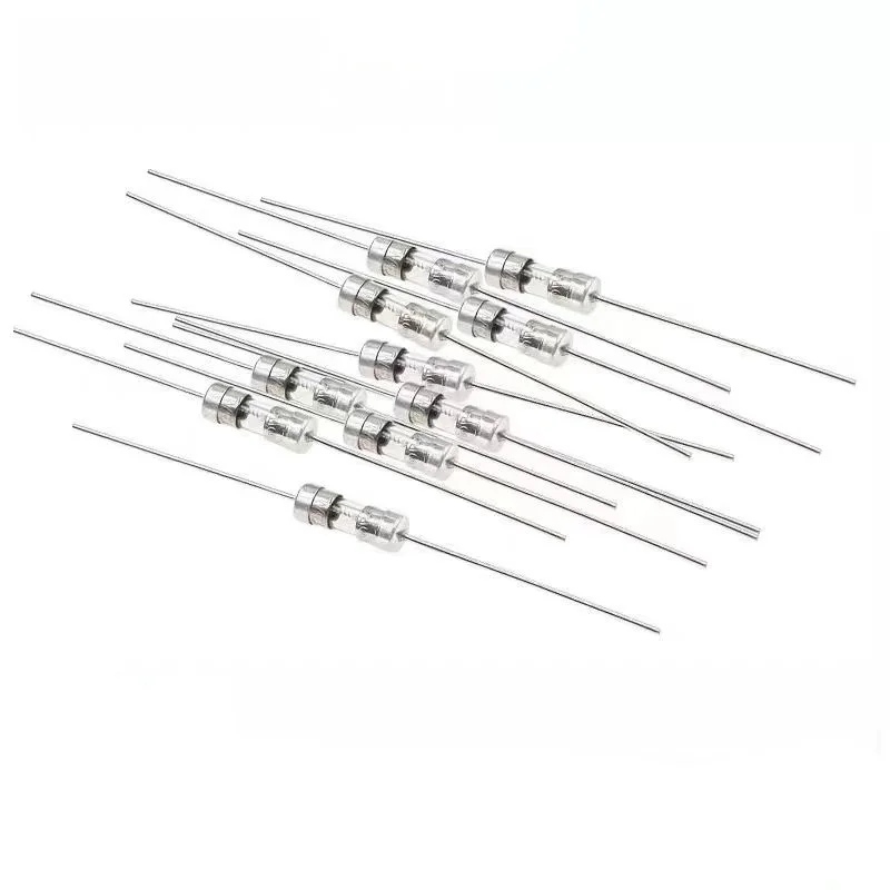 100PCS 3.6*10Glass fuse Fast/Slow blow 250V 0.5A 1A 2A 2.5A 3A 3.15A 4A 5A 6.3A 8A 10A 15A with legs F/T type 3.6x10