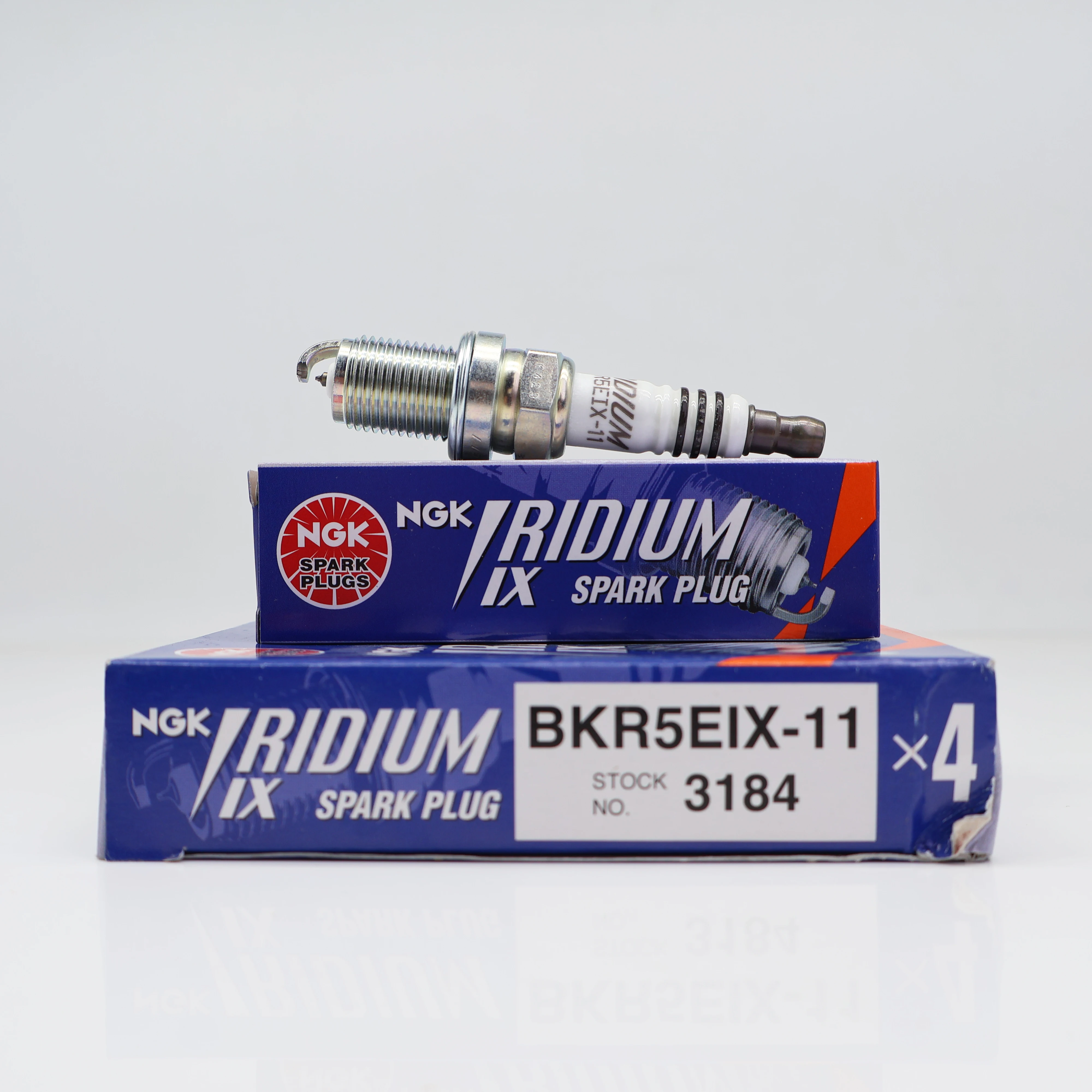 NGK Iridium Spark Plug BKR5EIX-11 3184 Original Genuine Product for Honda, Hyundai, Mazda, Toyota OEM:90098-66054,90098-66077